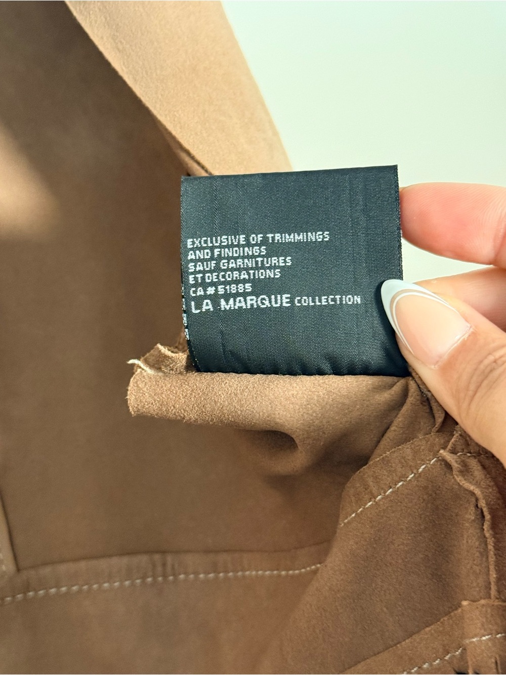 Lamarque light brown Suede Sonia Fringe Vest - Picture 7 of 9